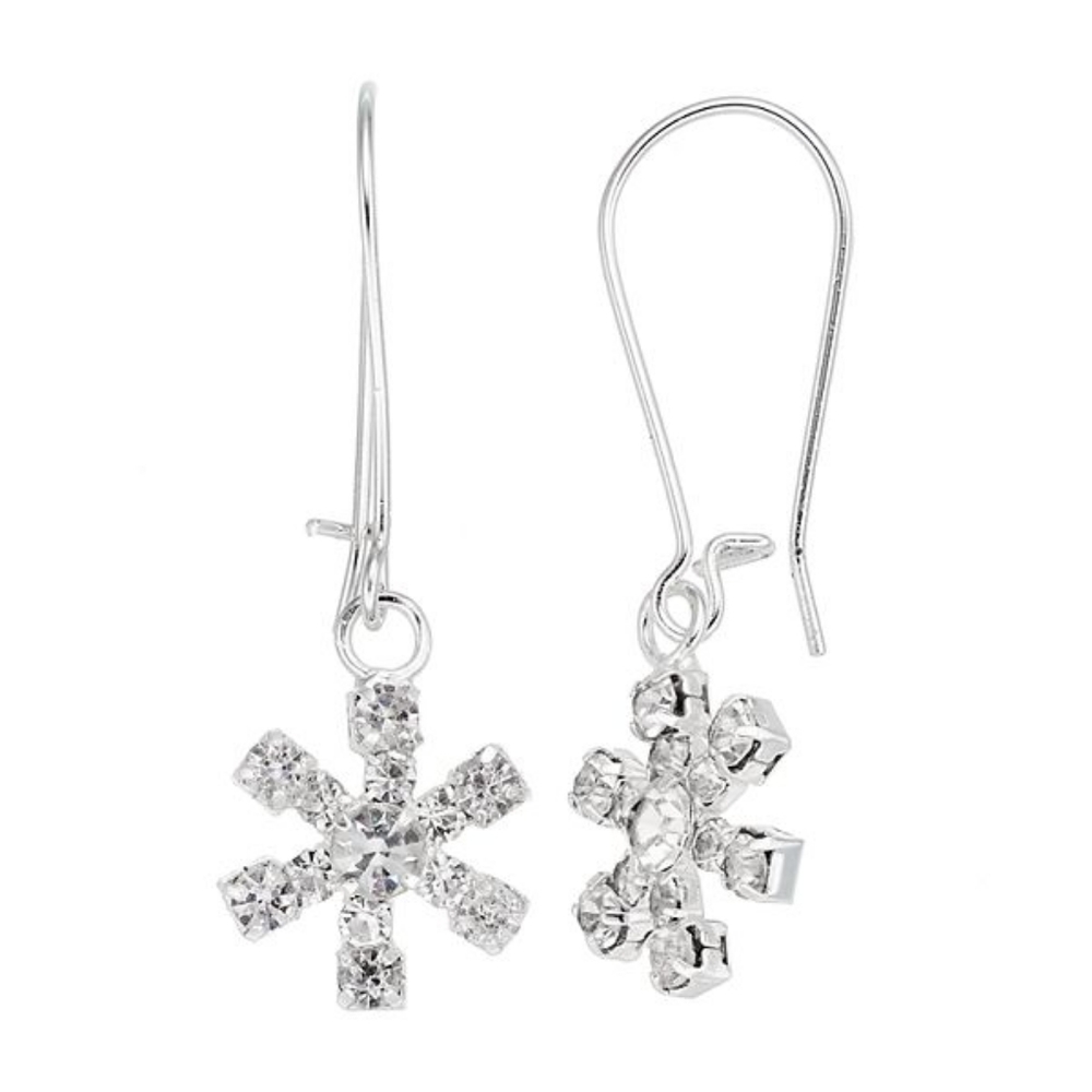 Snowflake Nickel Free Drop Earrings